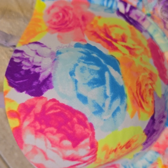 PINK Victoria's Secret Vibrant Floral Multi-Color Bustier - Picture 3 of 9